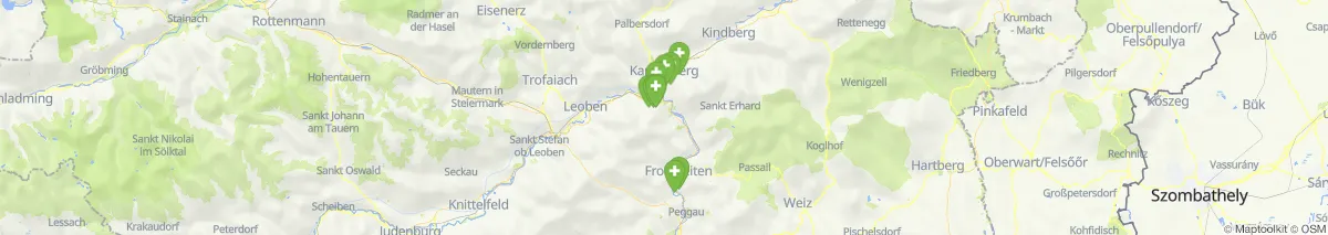 Kartenansicht für Apotheken-Notdienste in der Nähe von Pernegg an der Mur (Gemeinde, Steiermark) (158)
